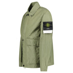 Stone Island Waxed Pigment Cotton Tela Jacket in Military Green
