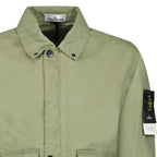 Stone Island Waxed Pigment Cotton Tela Jacket in Military Green