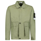 Stone Island Waxed Pigment Cotton Tela Jacket in Military Green