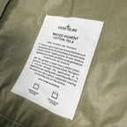 Stone Island Waxed Pigment Cotton Tela Jacket in Military Green