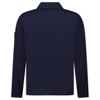 Stone Island Zip Panama Cotton Overshirt in Navy